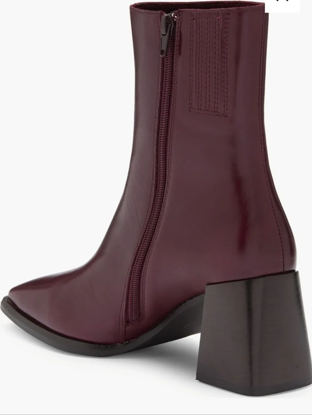 Jeffre Campbell Sherpal Square Off Toe Block Heel Ankle Boots Size 8